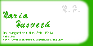 maria husveth business card