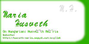 maria husveth business card